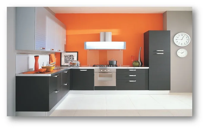 Modernistic modular kitchen.