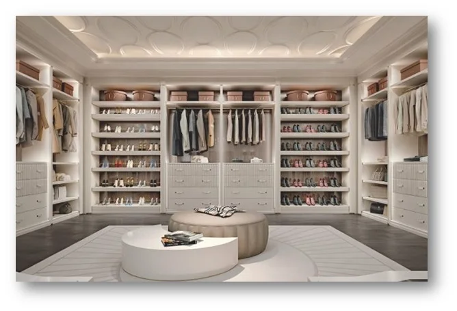 Luxurious closet.