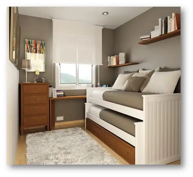 Insanely Clever Home Interior Tips for Saving Space in the Small Bedroom Area.