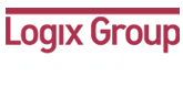Logo of logix group.