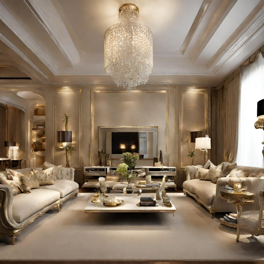 luxurious living room.
